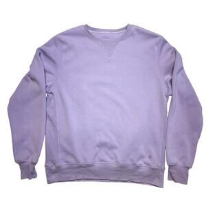 Jambys Sweatshirt Small Purple Blank Pullover Fleece Crewneck Loungewear Casual